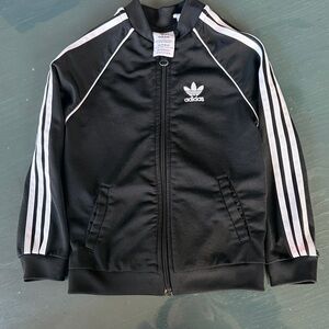 adidas Black Kids Zip-Up Track Jacket